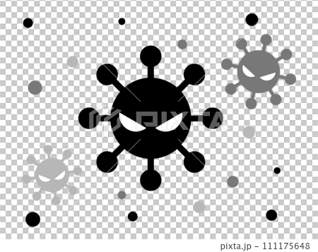 可愛的病毒圖單色 111175648