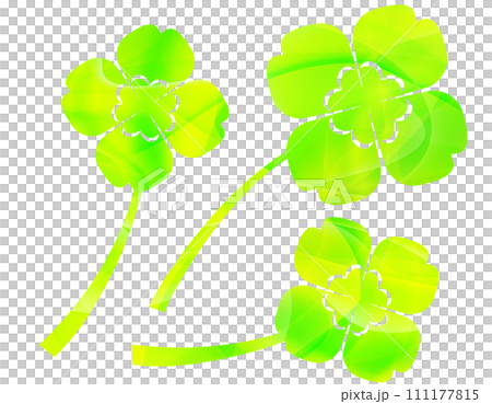 四つ葉のクローバーのイラスト 四つ葉のクローバーのイラスト 111177815
