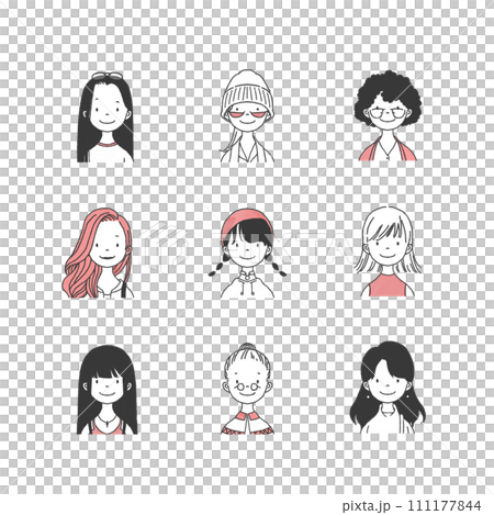 全年女性圖標集 111177844