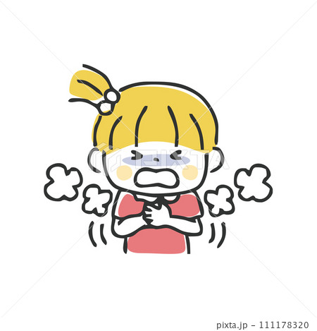 咳をする子供のイラスト 111178320