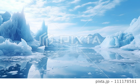 Iceberg reflected in the water. It represents the power of nature. Watching makes one feel impressed, calm, curious. Ideal for using pictures as teaching materials about nature, science or philosophy. Iceberg reflected in the water. It represents the power of nature. Watching makes one feel impressed, calm, curious. Ideal for using pictures as teaching materials about nature, science or philosophy. 111178581