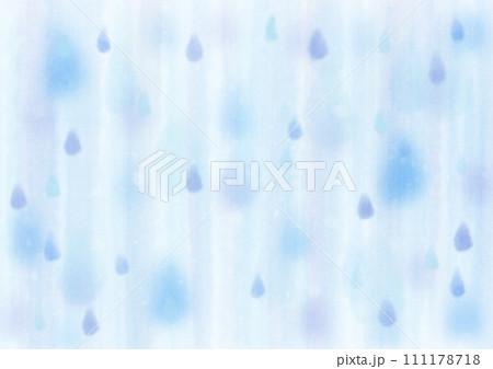 青いシズクの水彩イラスト 青いシズクの水彩イラスト 111178718