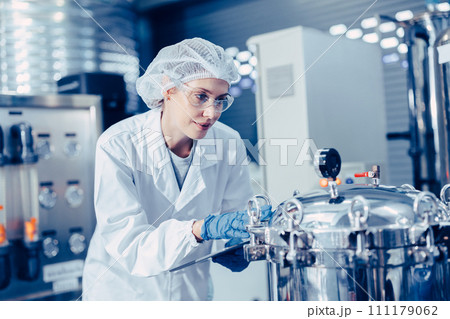 staff work in science medical lab factory check record pressure tank happy working staff work in science medical lab factory check record pressure tank happy working 111179062