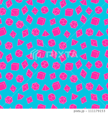 Seamless pattern of dice for board games. 111179153