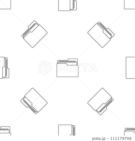 File folder pattern seamless vector repeat...のイラスト素材 [111179708] - PIXTA