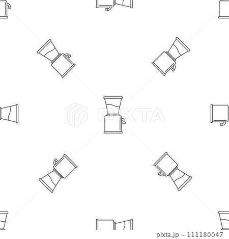Modern coffee grinder pattern seamless vector repeat geometric for any web design 111180047