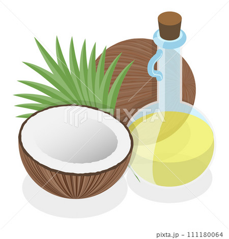 3D Isometric Flat Vector Set of Cocount Elements. Item 3 3D Isometric Flat Vector Set of Cocount Elements. Item 3 111180064