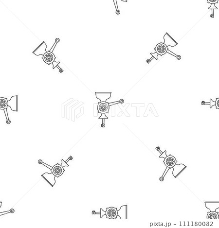 Hand meat grinder pattern seamless vector repeat geometric for any web design Hand meat grinder pattern seamless vector repeat geometric for any web design 111180082