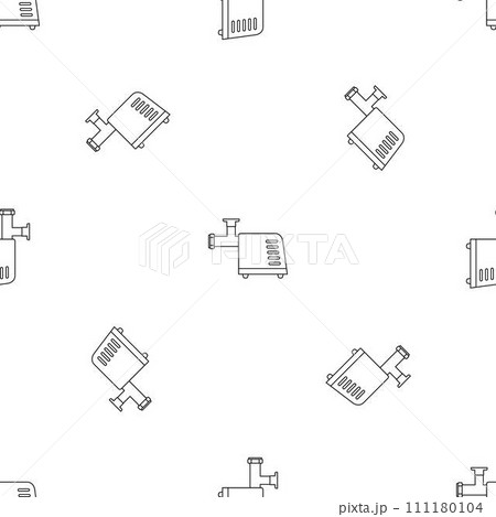 Electric meat grinder pattern seamless vector repeat geometric for any web design Electric meat grinder pattern seamless vector repeat geometric for any web design 111180104