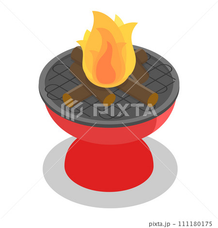 3D Isometric Flat Vector Set of Garden Furniture Items. Item 1 3D Isometric Flat Vector Set of Garden Furniture Items. Item 1 111180175