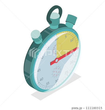 3D Isometric Flat Vector Set of Countdown Timers. Item 4 111180315