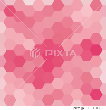 background hexagon pattern, template. Pink...のイラスト素材 [111180335] - PIXTA