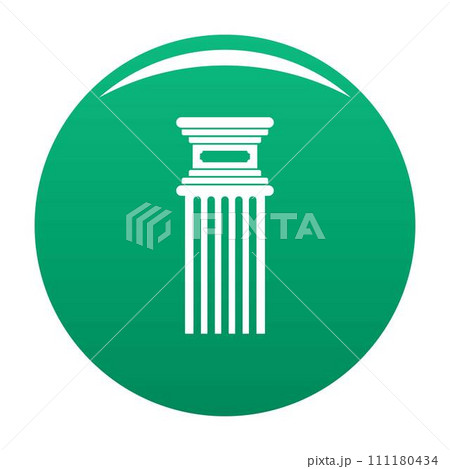 Antique column icon. Simple illustration of antique column vector icon for any design green Antique column icon. Simple illustration of antique column vector icon for any design green 111180434
