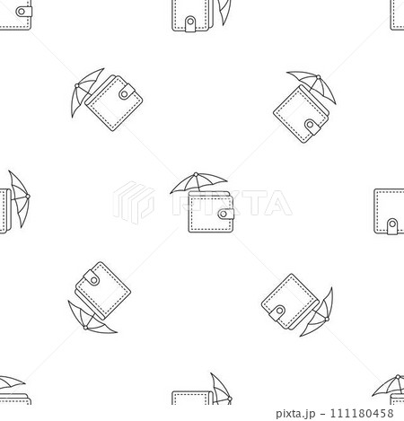 Safe wallet pattern seamless vector repeat geometric for any web design 111180458