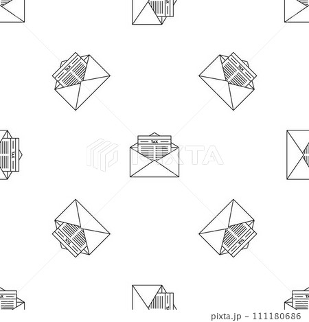 Tax mail pattern seamless vector repeat geometric for any web design 111180686