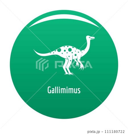 Gallimimus icon. Simple illustration of gallimimus vector icon for any design green 111180722