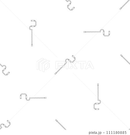 Metal walking stick pattern seamless vector repeat geometric for any web design 111180885