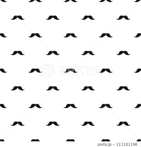 Norway mustache pattern seamless vector repeat geometric for any web design 111181196
