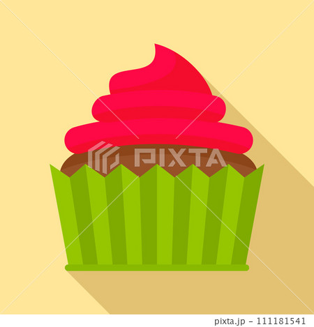 Cannabis cake icon. Flat illustration of cannabis cake vector icon for web design 111181541
