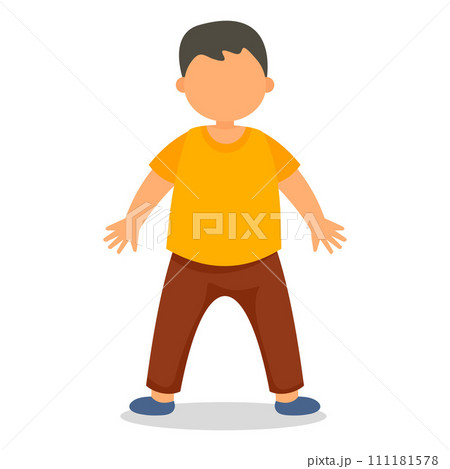 Happy boy kid icon. Flat illustration of happy boy kid vector icon for web design Happy boy kid icon. Flat illustration of happy boy kid vector icon for web design 111181578