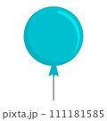 Blue sky balloon icon. Flat illustration of blue sky balloon vector icon for web design 111181585