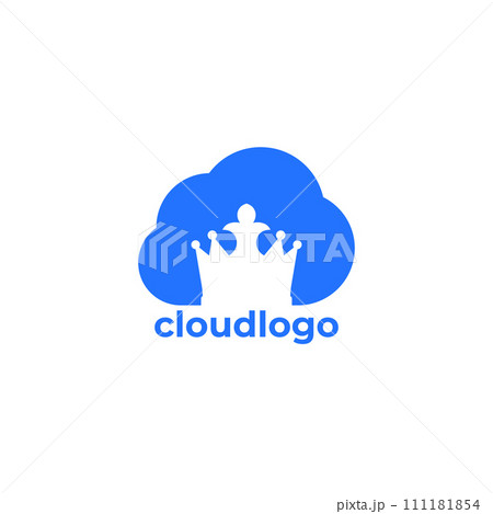 cloud and crown logo on white cloud and crown logo on white 111181854