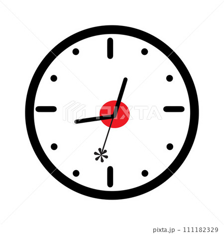 Clock flat style, Clock icon watches vector illustration. Alarm clock icon. Flat design style. Simple icon on white backround, Web site page and mobile app design element Clock flat style, Clock icon watches vector illustration. Alarm clock icon. Flat design style. Simple icon on white backround, Web site page and mobile app design element 111182329