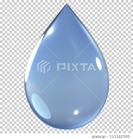 水、涙、雫、雨粒、水滴を表した3Dアイコン。 111182595