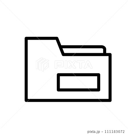 Vector black line icon business folder isolated on white background Vector black line icon business folder isolated on white background 111183072