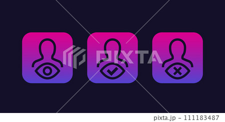 view, visibility vector icons for apps and web 111183487