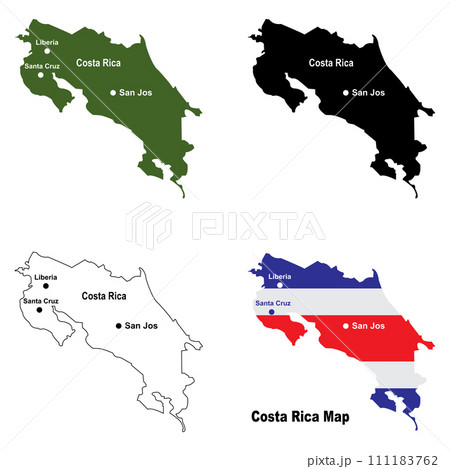 Map of Costa Rica icon 111183762