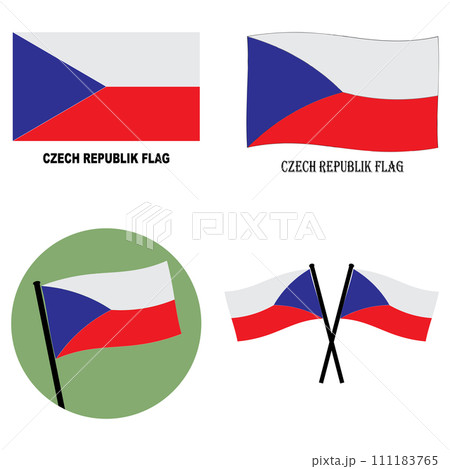 Czech flag icon 111183765