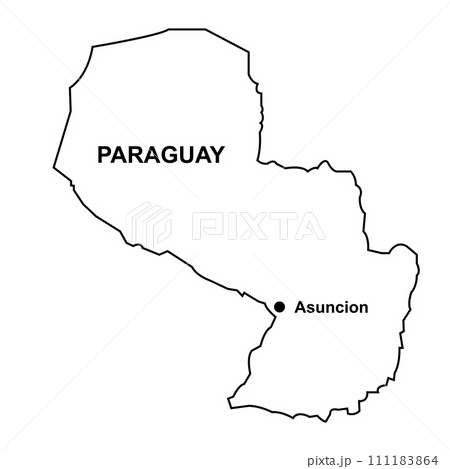 Paraguay map icon 111183864