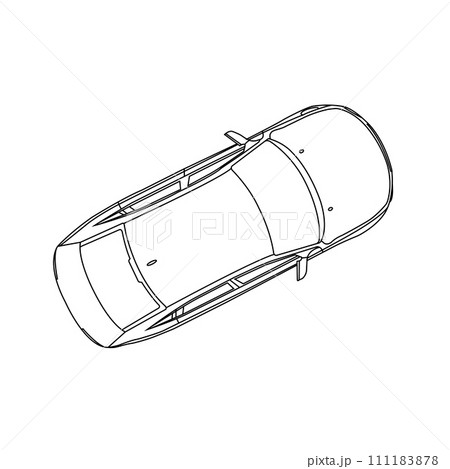 Top view of car vector icon 111183878