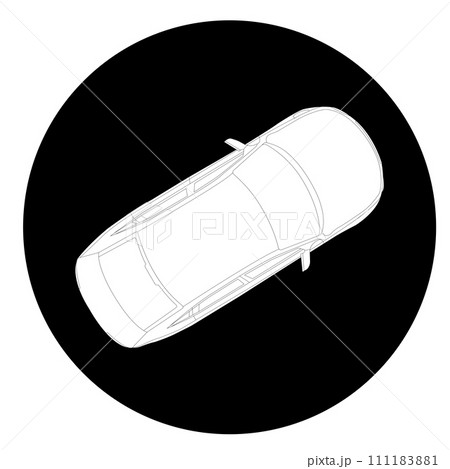Top view of car vector icon 111183881