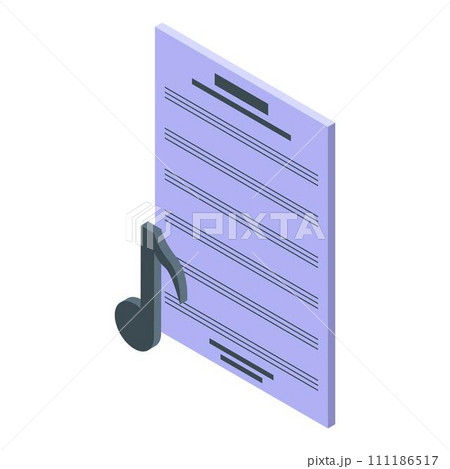 Music online class icon. Isometric of music online class vector icon for web design isolated on white background Music online class icon. Isometric of music online class vector icon for web design isolated on white background 111186517