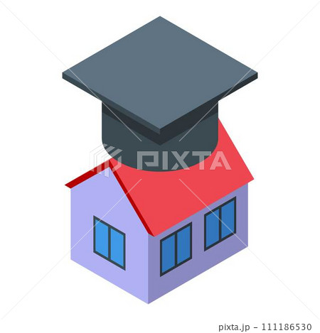 Home education icon. Isometric of home education vector icon for web design isolated on white background 111186530