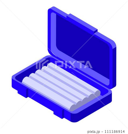 Tooth braces box icon. Isometric of tooth braces box vector icon for web design isolated on white background 111186914