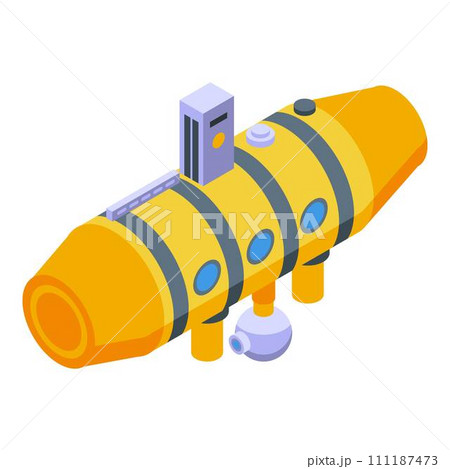 Nautical bathyscaphe icon. Isometric of nautical bathyscaphe vector icon for web design isolated on white background Nautical bathyscaphe icon. Isometric of nautical bathyscaphe vector icon for web design isolated on white background 111187473