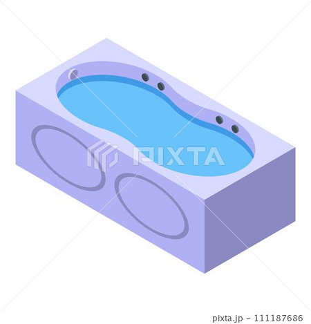 Jacuzzi icon. Isometric of jacuzzi vector icon for web design isolated on white background 111187686