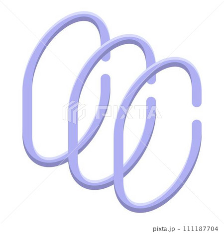 Shower curtain clips icon. Isometric of shower curtain clips vector icon for web design isolated on white background 111187704
