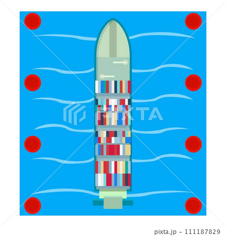 Container ship icon. Isometric illustration of container ship vector icon for web Container ship icon. Isometric illustration of container ship vector icon for web 111187829
