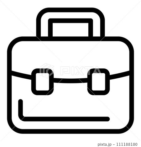 Suitcase briefcase icon. Outline suitcase briefcase vector icon for web design isolated on white background 111188180