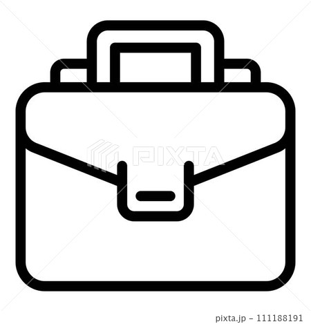 Job briefcase icon. Outline job briefcase vector icon for web design isolated on white background 111188191