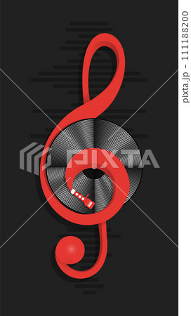Vinyl music edm concept ilustration 111188200