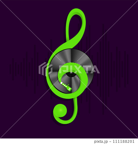 Vinyl music edm concept ilustration 111188201
