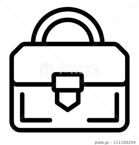 Business briefcase icon. Outline business briefcase vector icon for web design isolated on white background 111188209