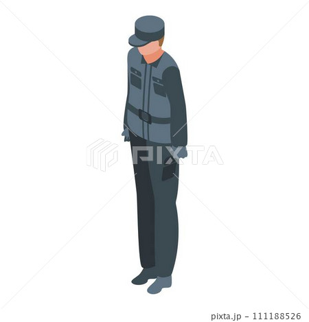 Military uniform shirt icon. Isometric of military uniform shirt vector icon for web design isolated on white background 111188526