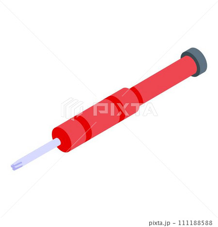 Tablet repair screwdriver icon. Isometric of tablet repair screwdriver vector icon for web design isolated on white background 111188588