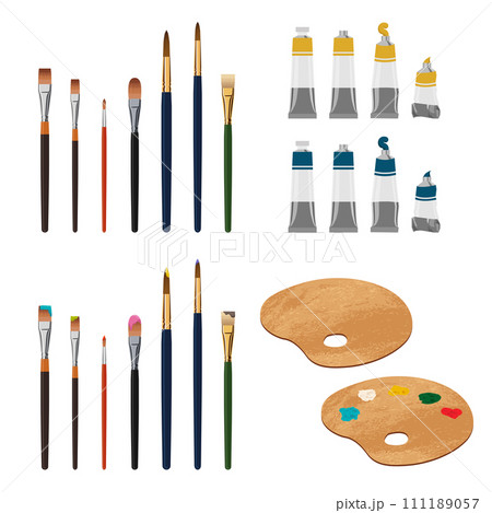 brush and paint vector illustration 111189057